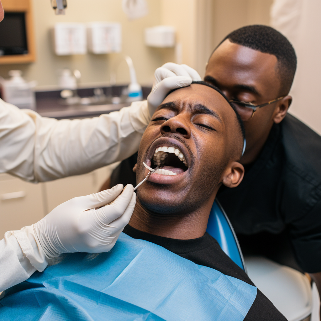 Timothy 13859 Photo Of A Black Dentist Working On The Mouth Of Fee0e450 3673 4737 B913 88daeffd626a