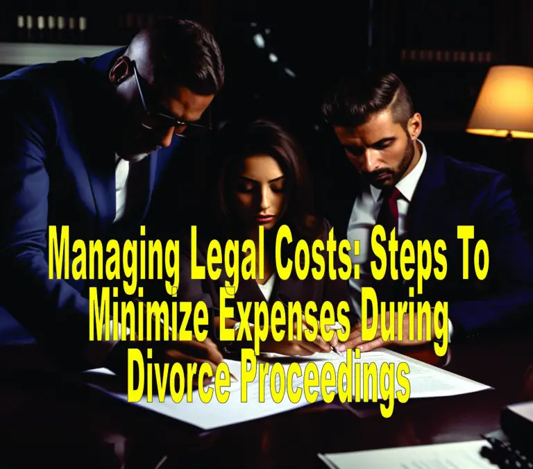 Managing Legal Costs Steps To Minimize Expenses During Divorce Proceedings